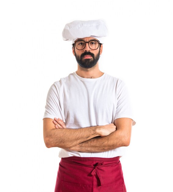 Serious chef with his arms crossed