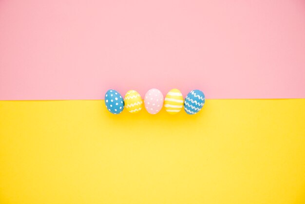 Set of bright eggs