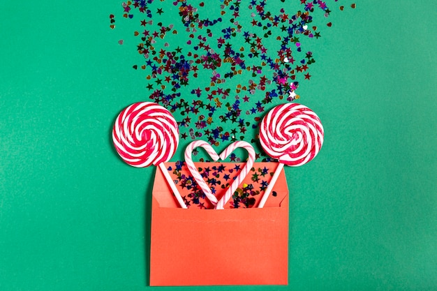 Free photo set of candy canes in envelope