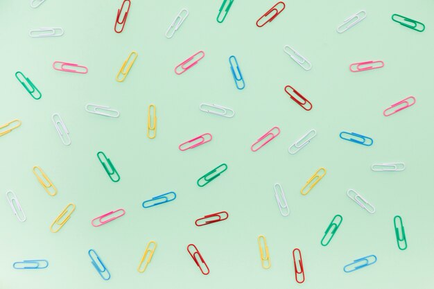 Set of colorful paper clips