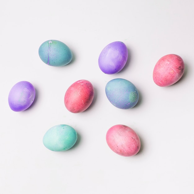 Set of colourful Easter eggs