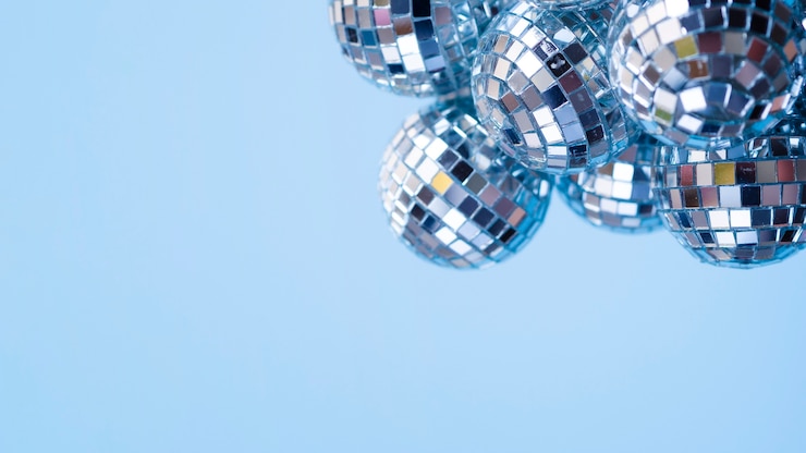 Free Photo set of decoration balls with copy space
