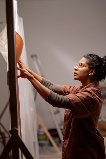 set designer at work indoors
