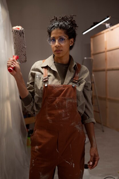 set designer at work indoors