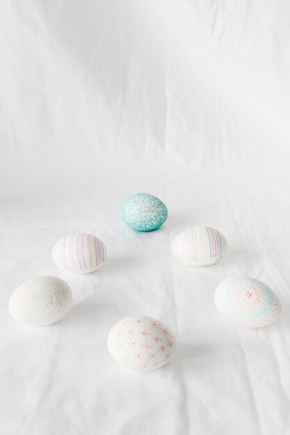 Set of Easter eggs with patterns