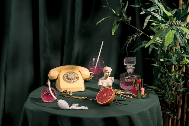 Free photo set of fashion still life decorations