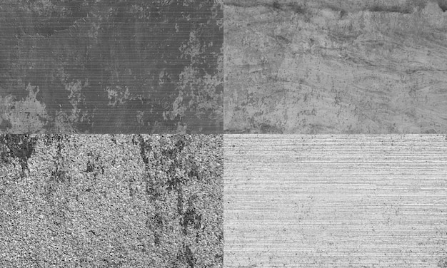 Set of four concrete textures