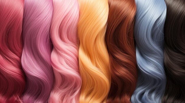 Set of Hair Texture Backgrounds