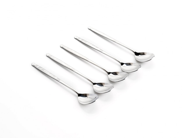 A set of Korean flat metal spoon