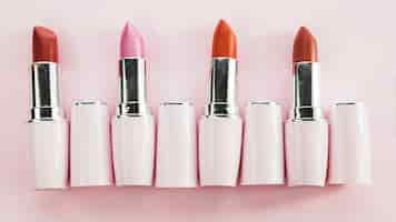 Free photo set of lipsticks