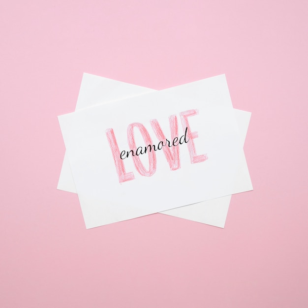 Free photo set of love concept cards