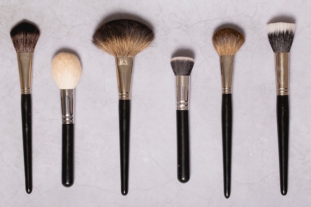 Free photo set of makeup brushes