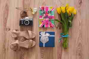 Free photo set of objects ready for mother's day