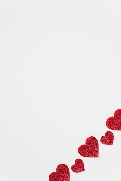 Бесплатное фото Набор орнаментов красных сердец