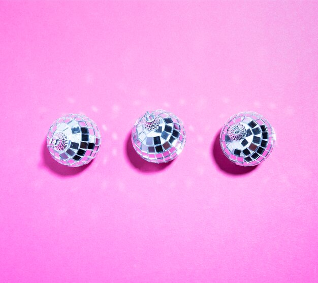 Set of ornament silver balls