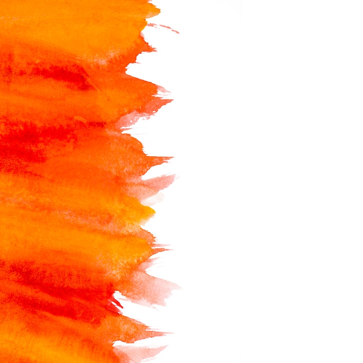 Free Photo set of red, and yellow watercolor brush strokes on white background
