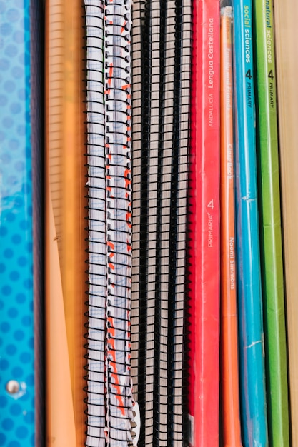 Set of school notebooks