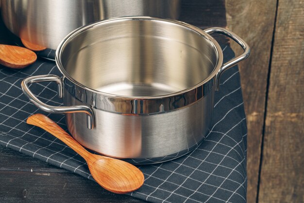premium-photo-set-of-stainless-steel-saucepans-in-a-kitchen