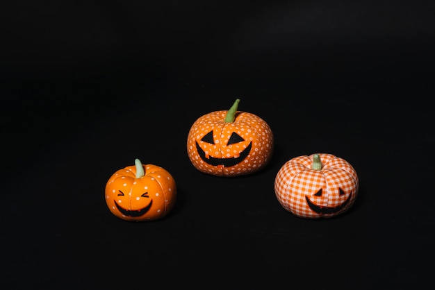 Set of toy jack-o-lanterns