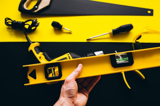 Free photo set of yellow tools