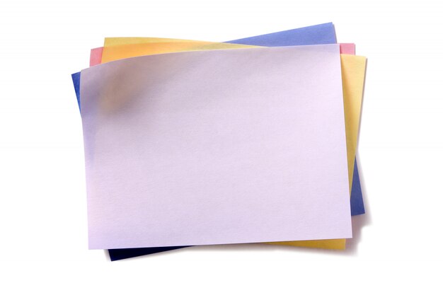 Several sticky post notes different colors