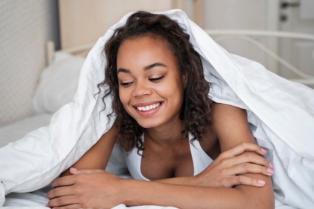 Free photo sexual selfcare of young woman