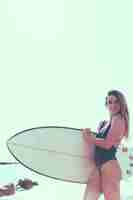 Free photo sexy surfer girl