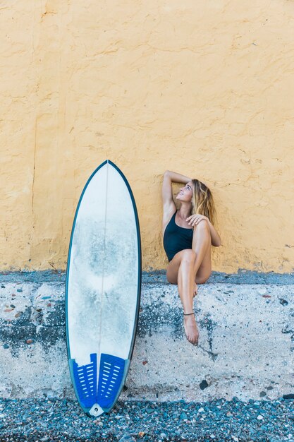 Sexy surfer girl