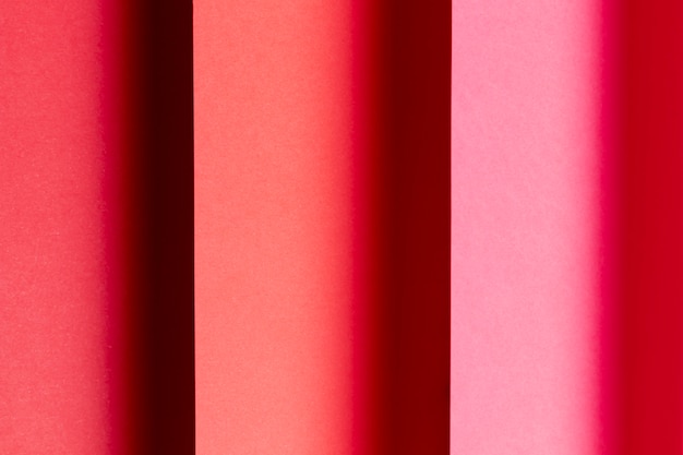 Shades of red papers close-up