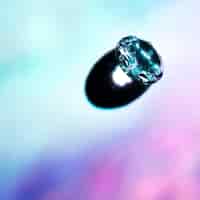 무료 사진 컬러 배경으로 빛나는 다이아몬드의 그림자