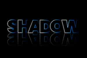 Free photo shadow shadow style typography on black background