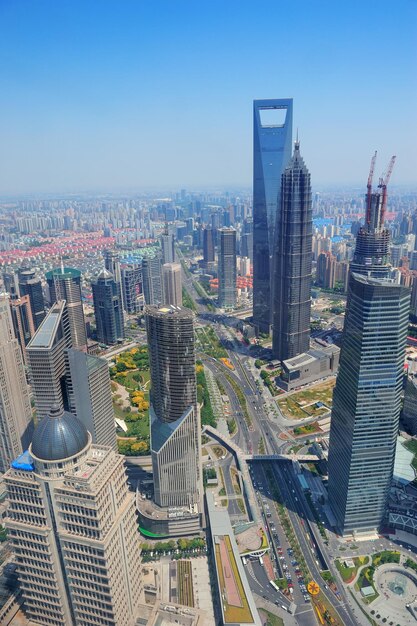 Shanghai aerial in the day