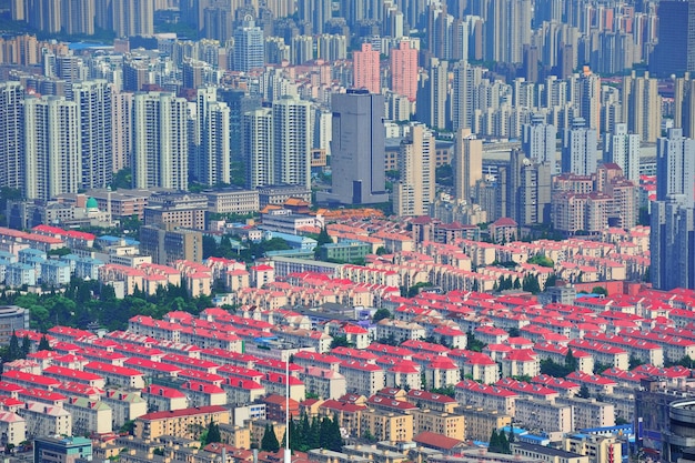 Free photo shanghai aerial in the day