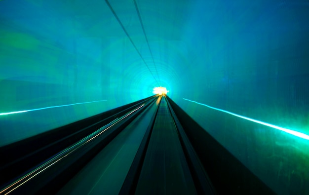 Foto gratuita tunnel di visualizzazione della luce di shanghai.