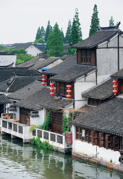 Shanghai Zhujiajiao town with historic buildings