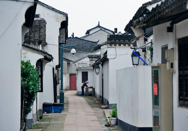 Город Шанхай Zhujiajiao с историческими зданиями