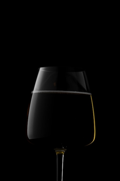 Shape of elegant glass in the dark