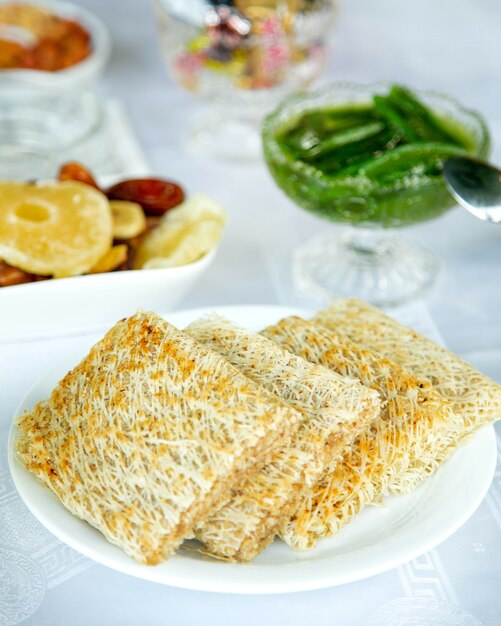 Sheki traditional baklava with nuts