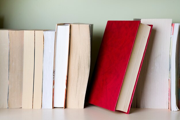 Shelf with books