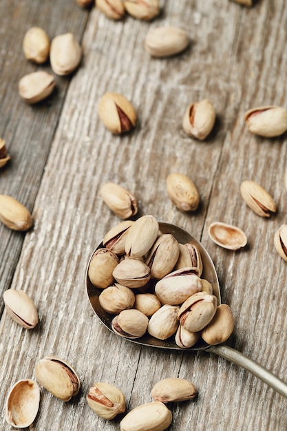 shelled pistachios, closeup