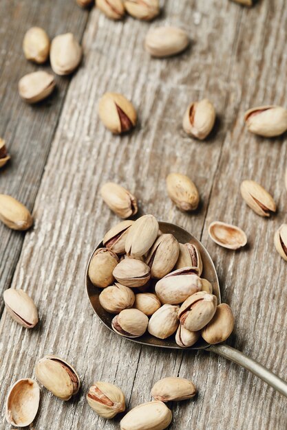 shelled pistachios, closeup