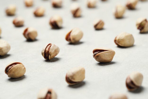 shelled pistachios, closeup