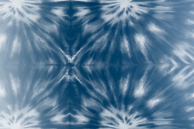 Shibori background with indigo blue pattern