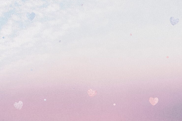 Free Photo shimmering hearts on a gradient