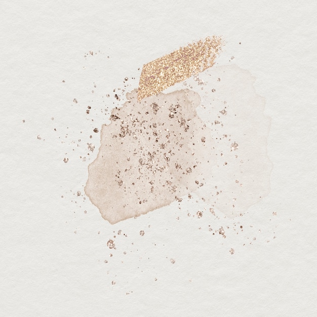 Shimmery watercolor stain beige background