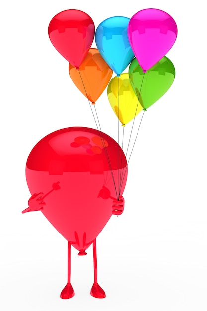 Блестящий воздушный шар с кучей воздушных шаров