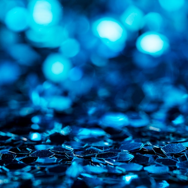 Shiny blue glitter