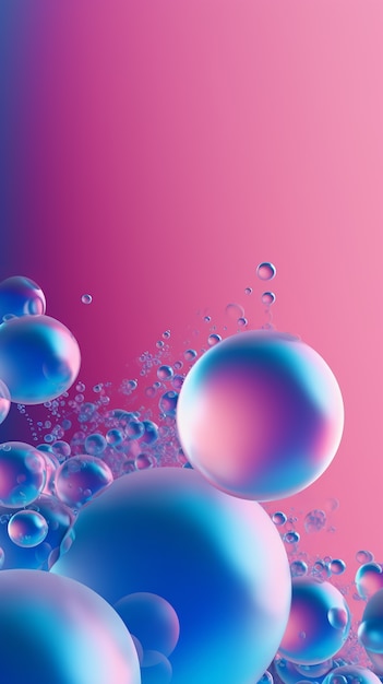 Free photo shiny bubbles wallpaper