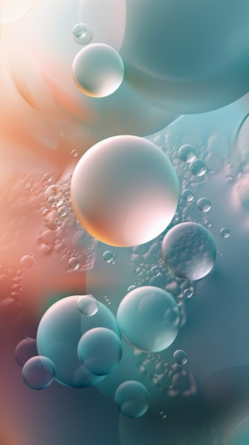 Free photo shiny bubbles wallpaper