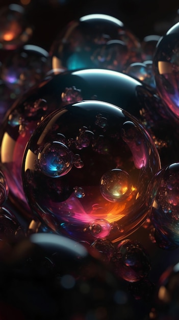 Shiny bubbles wallpaper